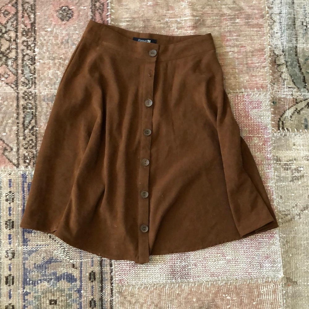 Classic adorable Brown suede skirt